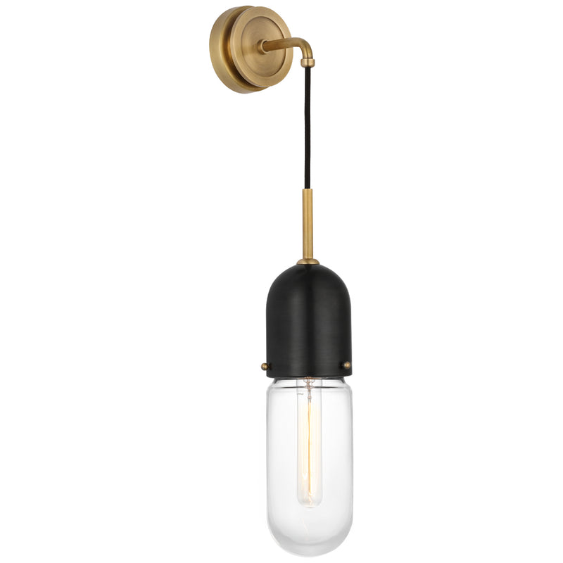 Visual Comfort Signature TOB 2645BZ/HAB-CG LED Wall Sconce, Bronze and Brass