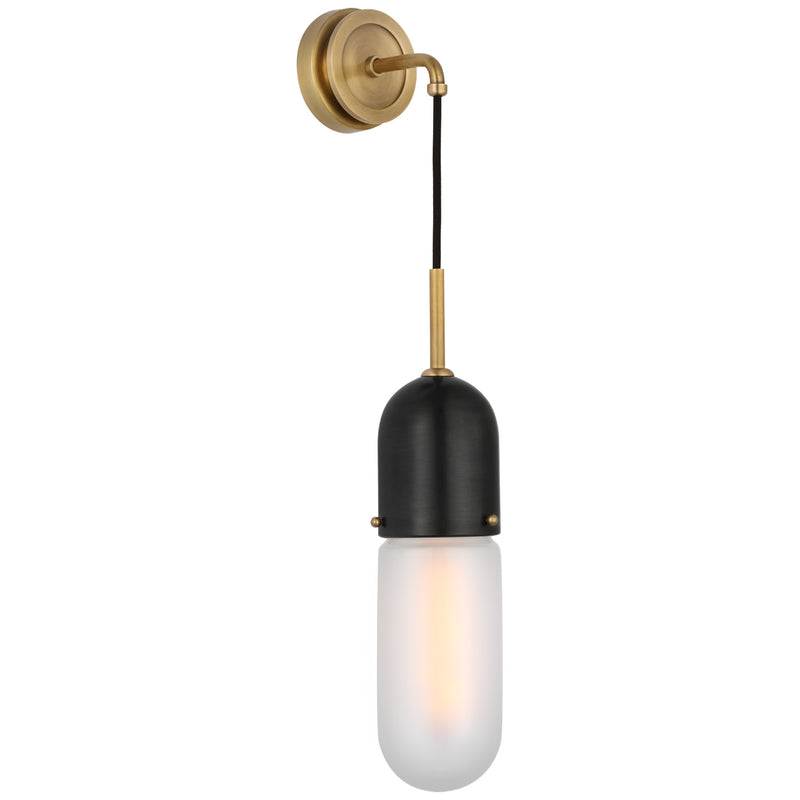 Visual Comfort Signature TOB 2645BZ/HAB-FG LED Wall Sconce, Bronze and Brass