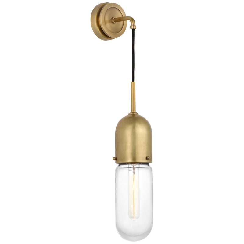 Visual Comfort Signature TOB 2645HAB-CG LED Wall Sconce, Hand-Rubbed Antique Brass