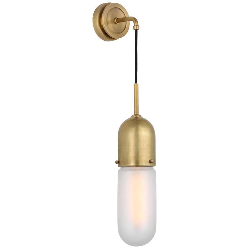 Visual Comfort Signature TOB 2645HAB-FG LED Wall Sconce, Hand-Rubbed Antique Brass