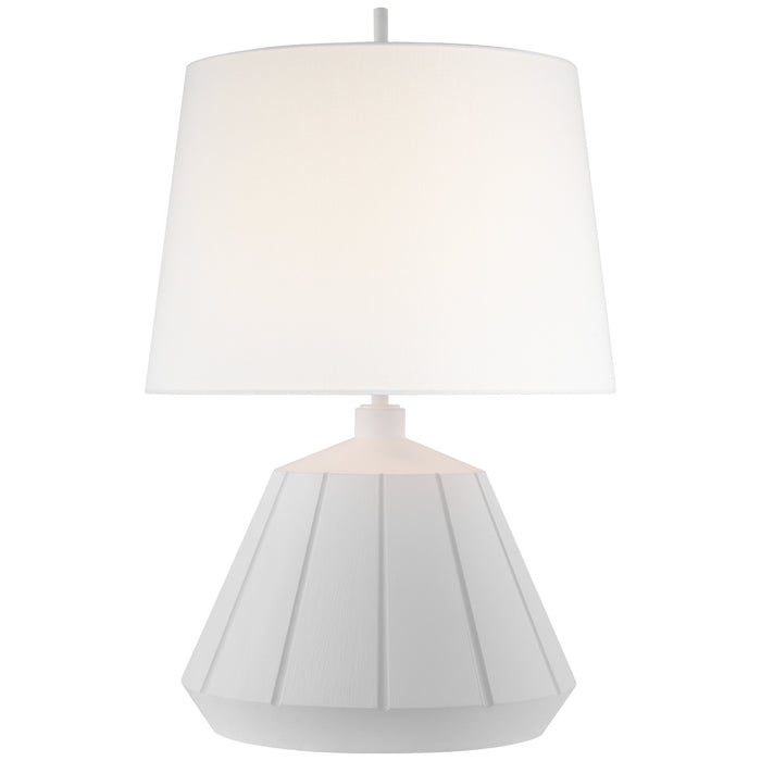 Visual Comfort Signature TOB 3417PW-L LED Table Lamp, Plaster White