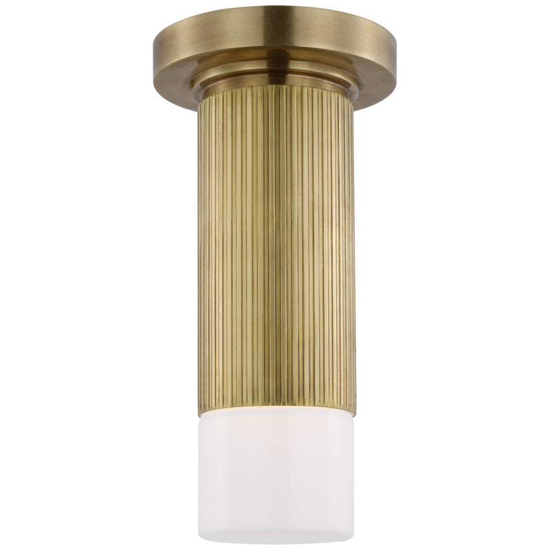 Visual Comfort Signature TOB 4350HAB-WG LED Flush Mount, Hand-Rubbed Antique Brass