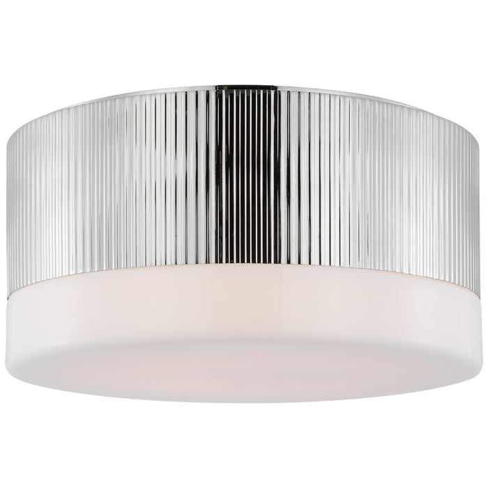 Visual Comfort Signature TOB 4356PN-WG LED Flush Mount, Polished Nickel