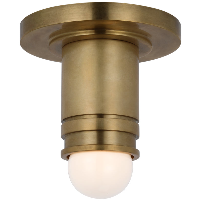 Visual Comfort Signature TOB 4360HAB LED Flush Mount, Hand-Rubbed Antique Brass