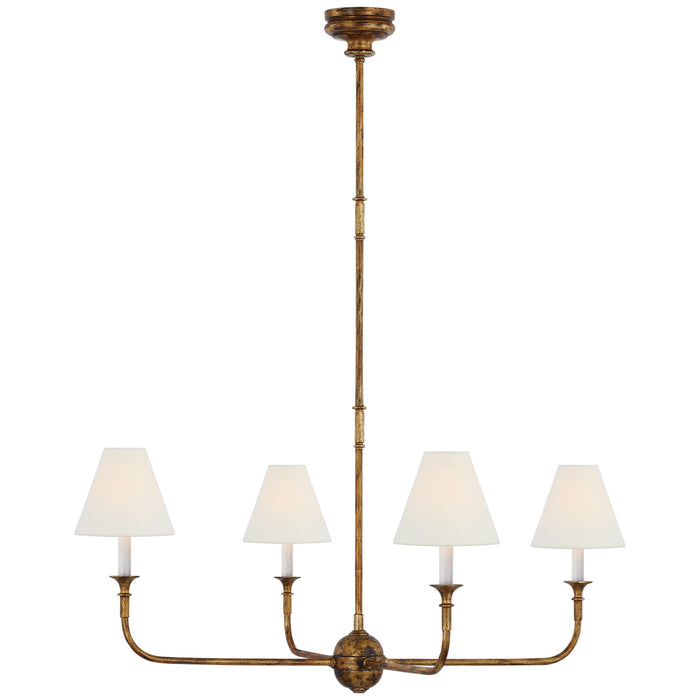 Visual Comfort Signature TOB 5451AG-L Four Light Chandelier, Antique Gild