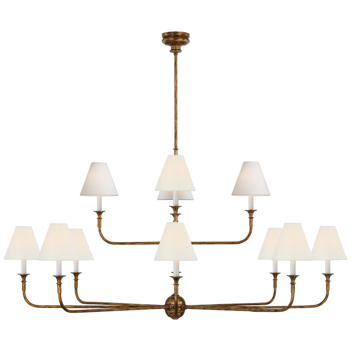 Visual Comfort Signature TOB 5453AG-L LED Chandelier, Antique Gild