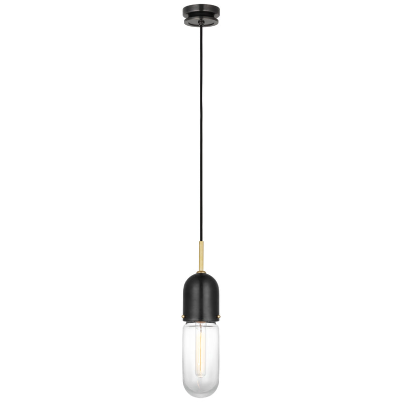 Visual Comfort Signature TOB 5645BZ/HAB-CG-1 LED Pendant, Bronze and Brass