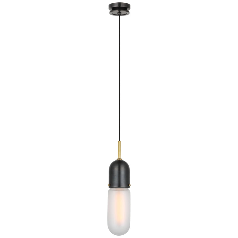 Visual Comfort Signature TOB 5645BZ/HAB-FG-1 LED Pendant, Bronze and Brass