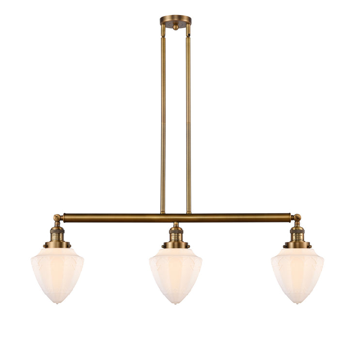 Innovations 213-BB-G661-7 Three Light Island Pendant, Brushed Brass