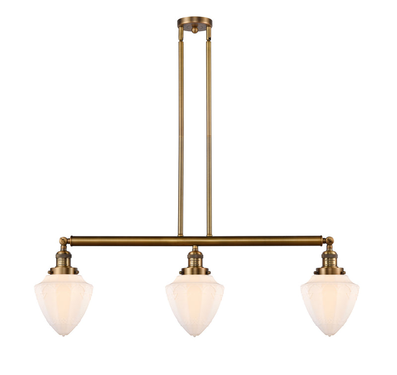 Innovations 213-BB-G661-7-LED LED Island Pendant, Brushed Brass