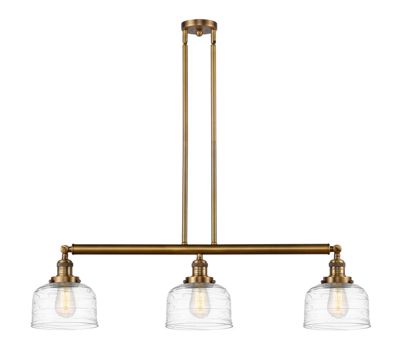 Innovations 213-BB-G713 Three Light Island Pendant, Brushed Brass