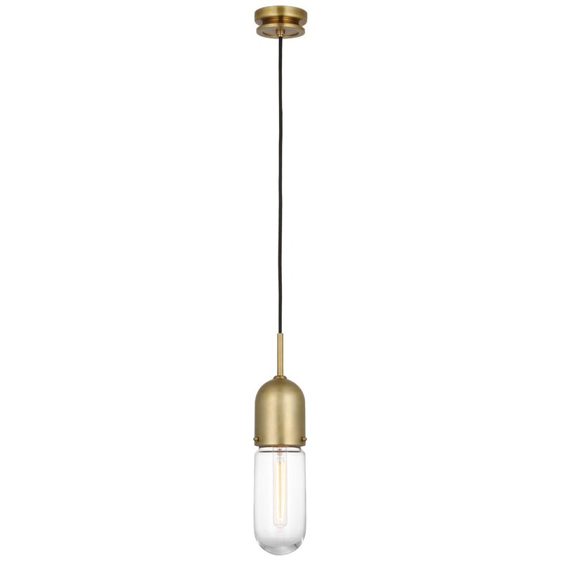 Visual Comfort Signature TOB 5645HAB-CG-1 LED Pendant, Hand-Rubbed Antique Brass