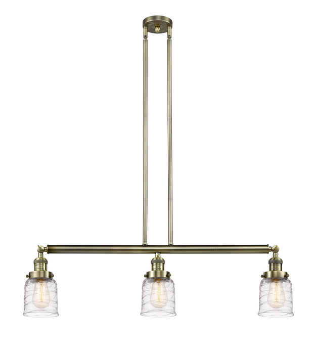 Innovations 213-AB-G513 Three Light Island Pendant, Antique Brass