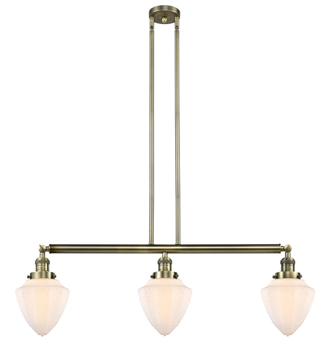 Innovations 213-AB-G661-7-LED LED Island Pendant, Antique Brass