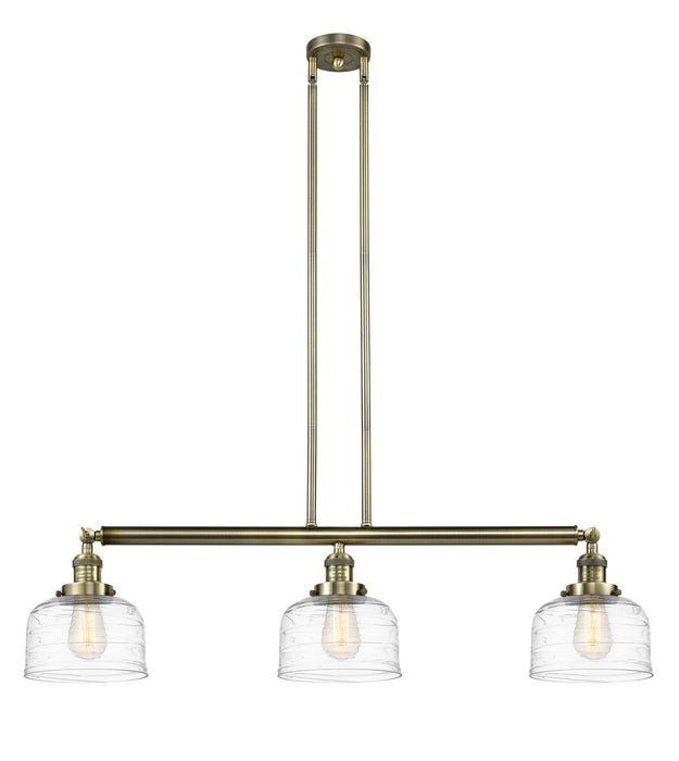 Innovations 213-AB-G713 Three Light Island Pendant, Antique Brass
