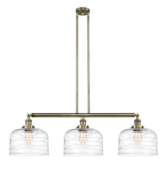 Innovations 213-AB-G713-L-LED LED Island Pendant, Antique Brass