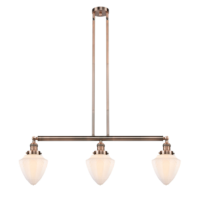 Innovations 213-AC-G661-7-LED LED Island Pendant, Antique Copper