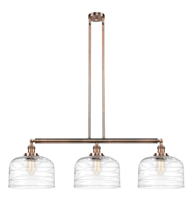 Innovations 213-AC-G713-L Three Light Island Pendant, Antique Copper