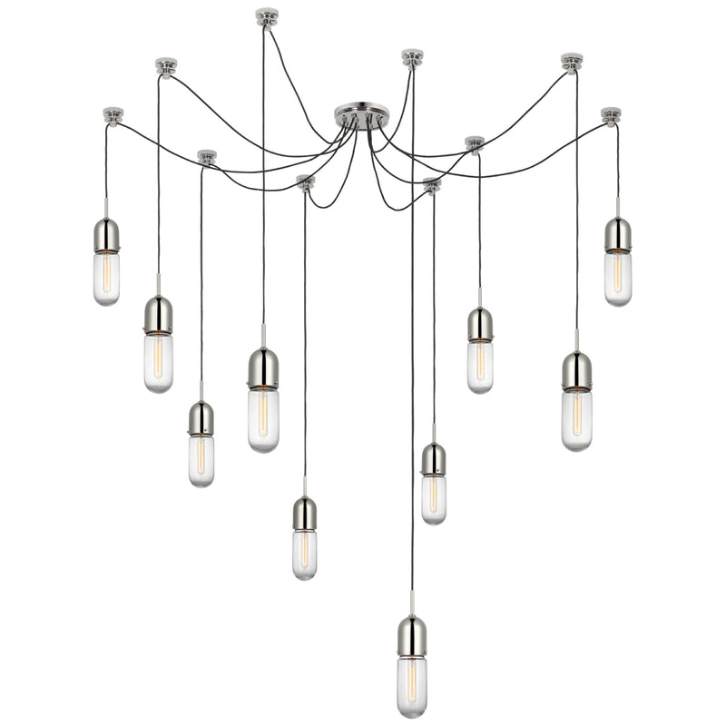 Visual Comfort Signature TOB 5645PN-CG-10 LED Pendant, Polished Nickel