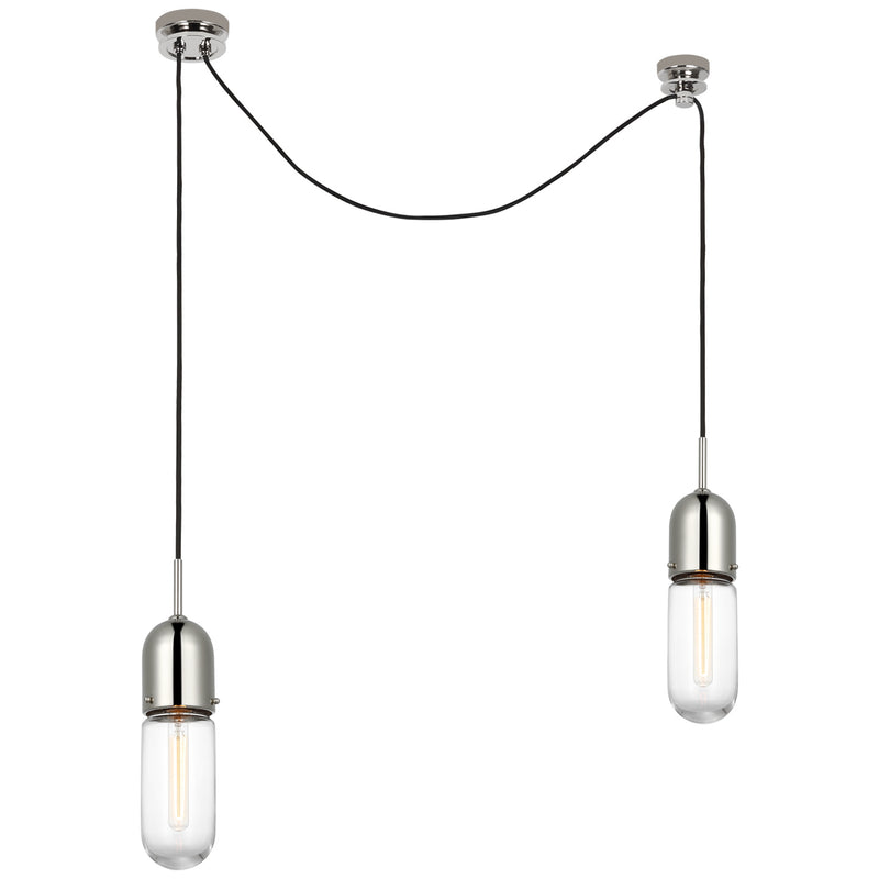 Visual Comfort Signature TOB 5645PN-CG-2 LED Pendant, Polished Nickel