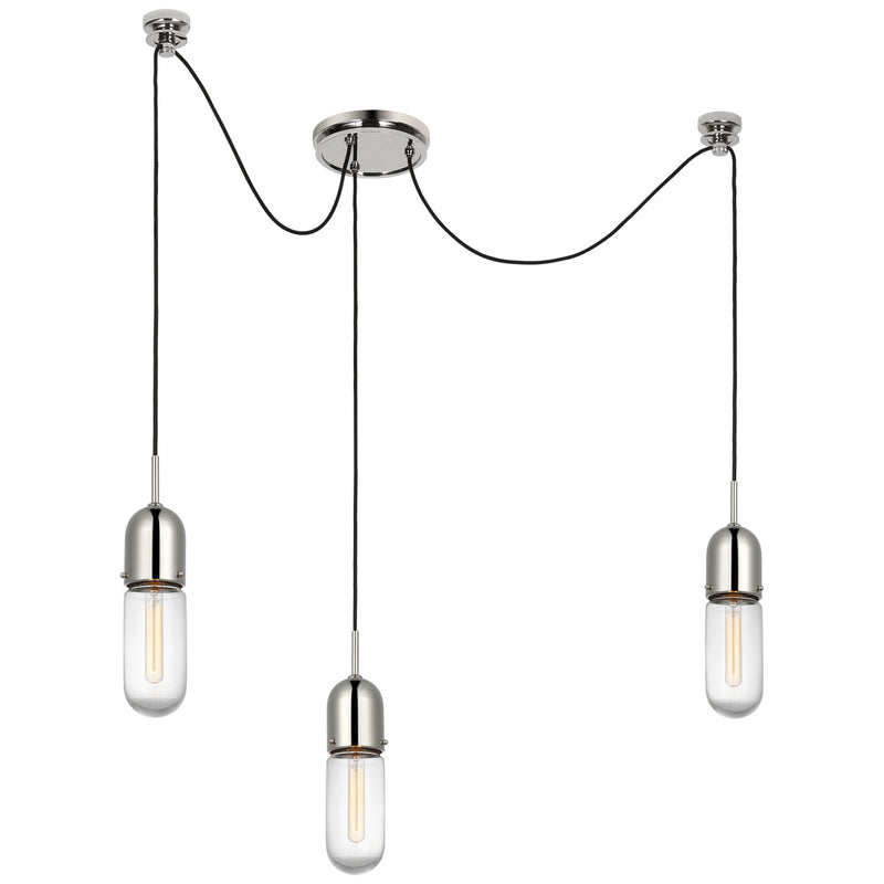 Visual Comfort Signature TOB 5645PN-CG-3 LED Pendant, Polished Nickel