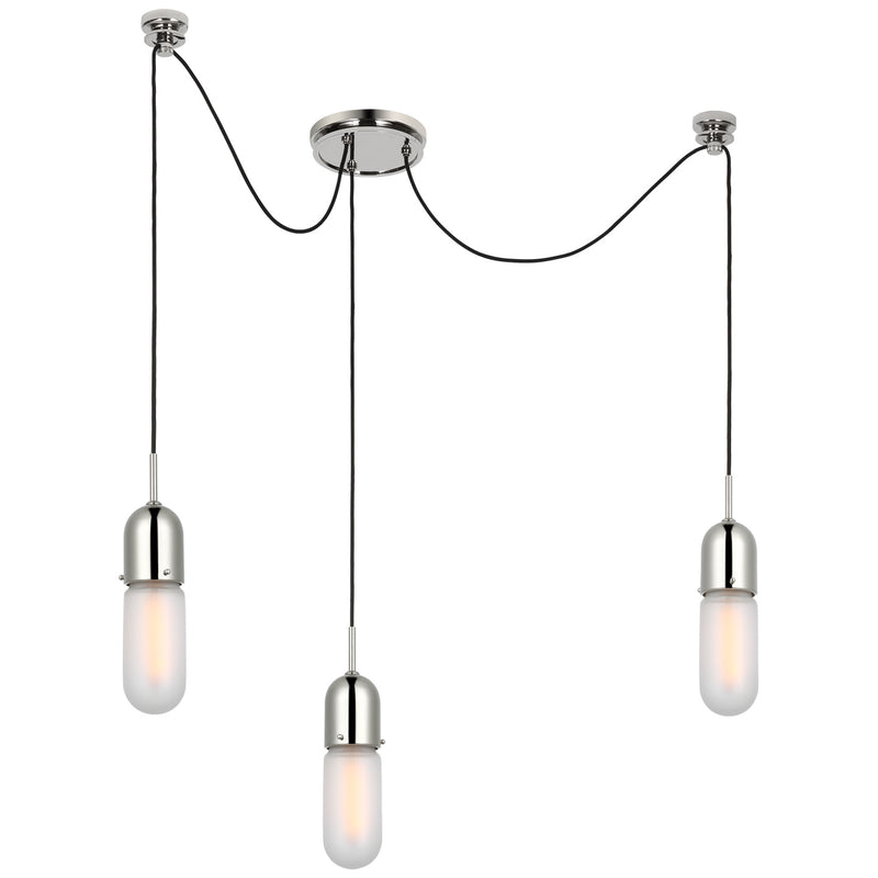 Visual Comfort Signature TOB 5645PN-FG-3 LED Pendant, Polished Nickel