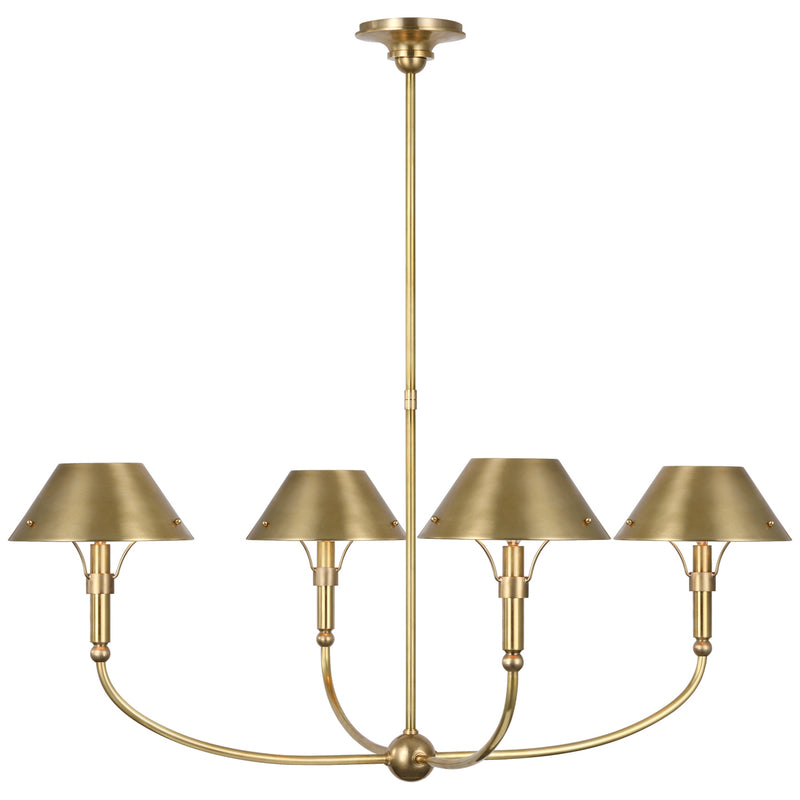Visual Comfort Signature TOB 5725HAB-HAB LED Chandelier, Hand-Rubbed Antique Brass