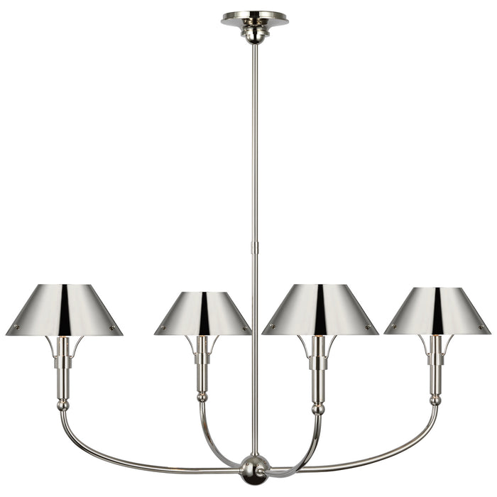 Visual Comfort Signature TOB 5725PN-PN LED Chandelier, Polished Nickel