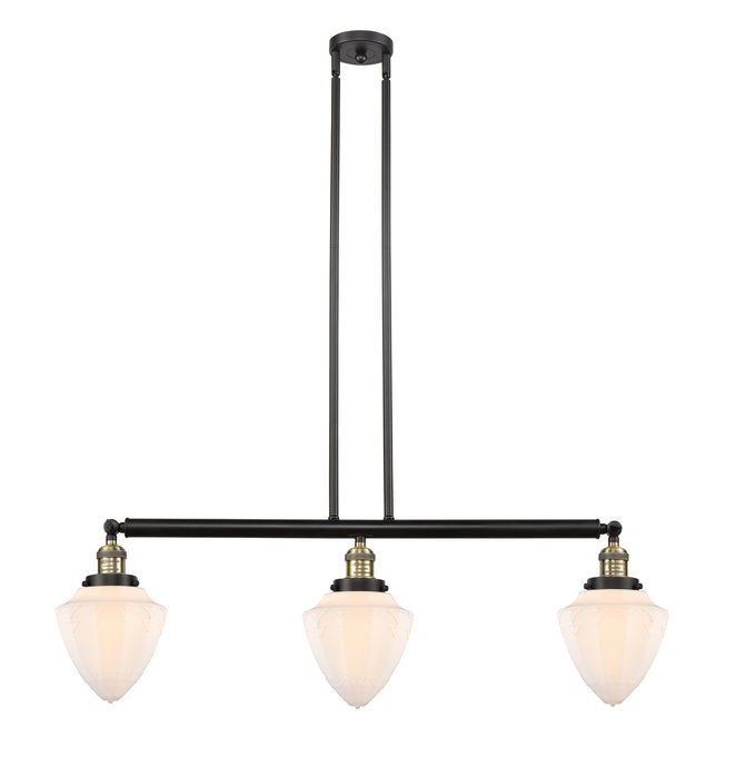 Innovations 213-BAB-G661-7-LED LED Island Pendant, Black Antique Brass