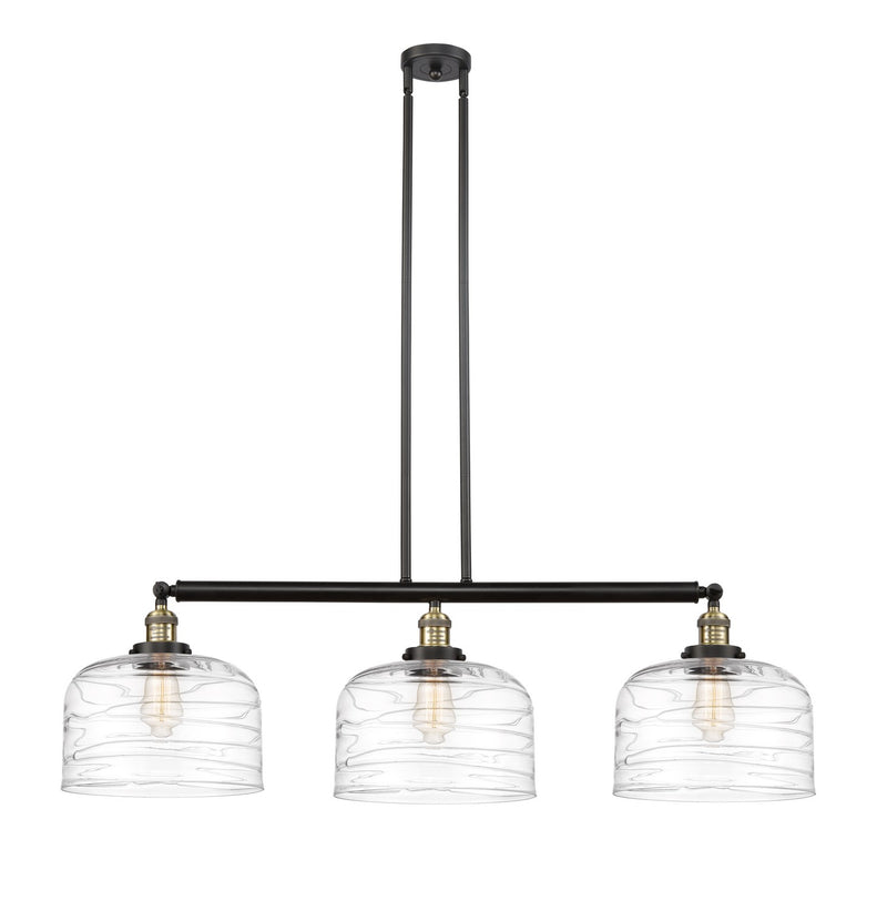 Innovations 213-BAB-G713-L Three Light Island Pendant, Black Antique Brass
