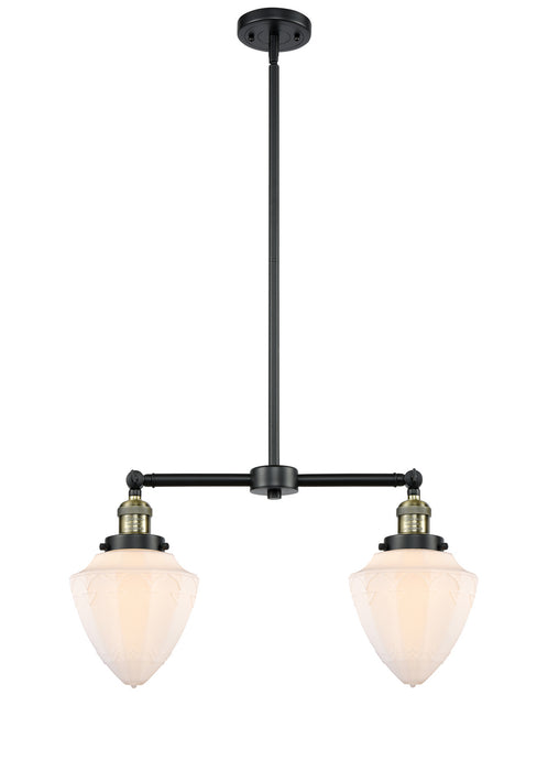 Innovations 209-BAB-G661-7 Two Light Island Pendant, Black Antique Brass
