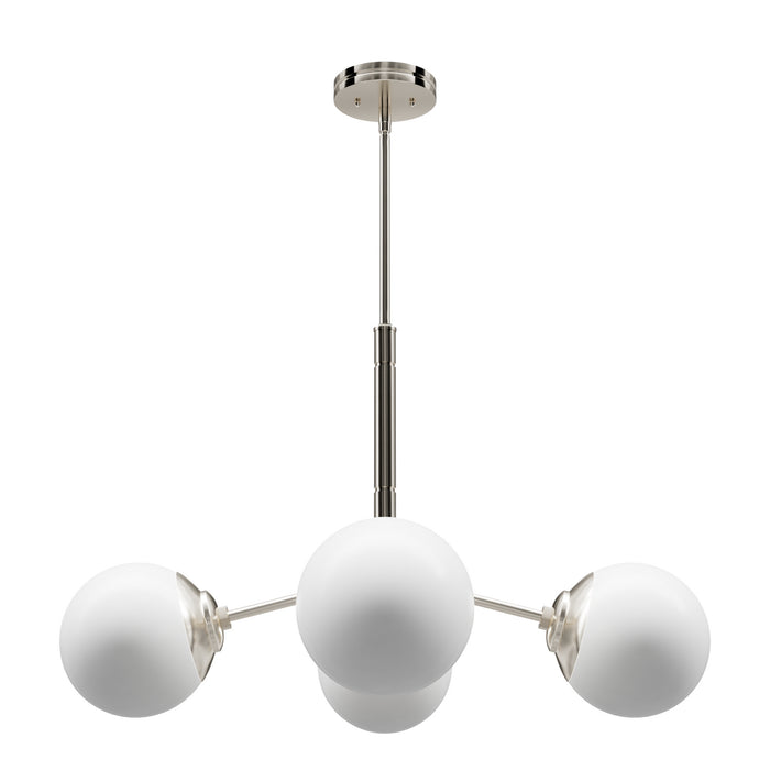Hunter 13208 Four Light Chandelier, Brushed Nickel