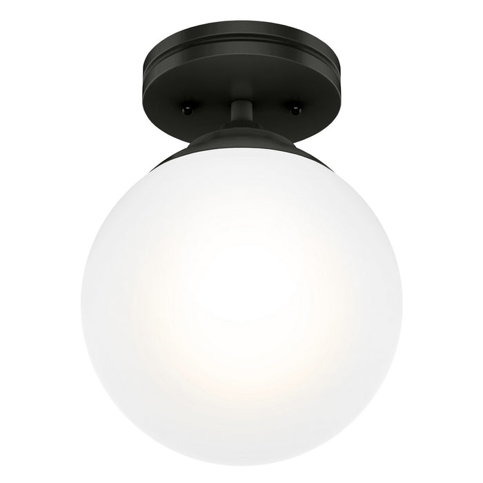 Hunter 19872 One Light Flush Mount, Matte Black