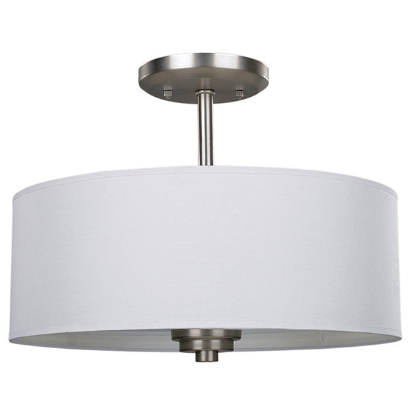Canarm ISF280A03BPT Three Light Semi Flush Mount, Brushed Pewter