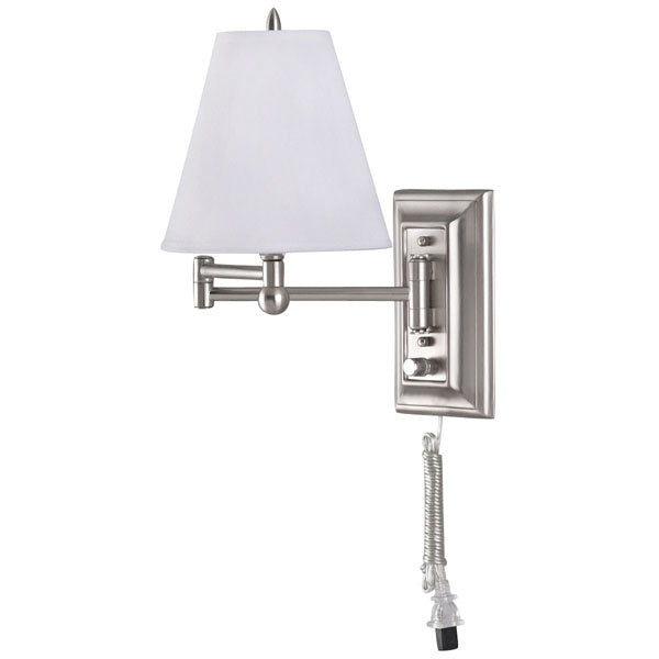 Canarm IWF151D One Light Wall Sconce, Brushed Pewter