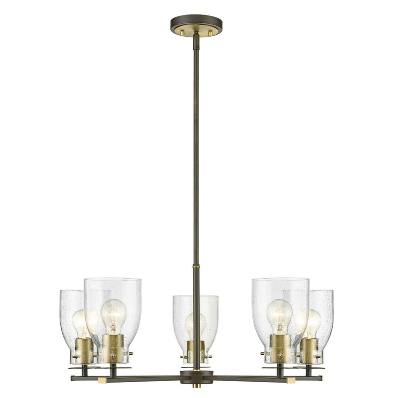 Acclaim Lighting IN20002ORB Five Light Chandelier, Oil Rubbed Bronze and Antique Brass