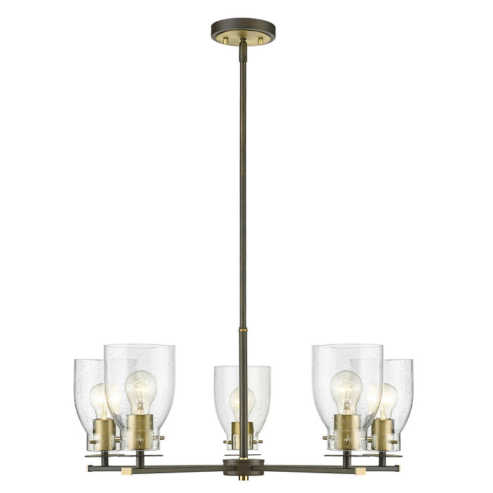 Acclaim Lighting IN20002ORB Five Light Chandelier, Oil Rubbed Bronze and Antique Brass