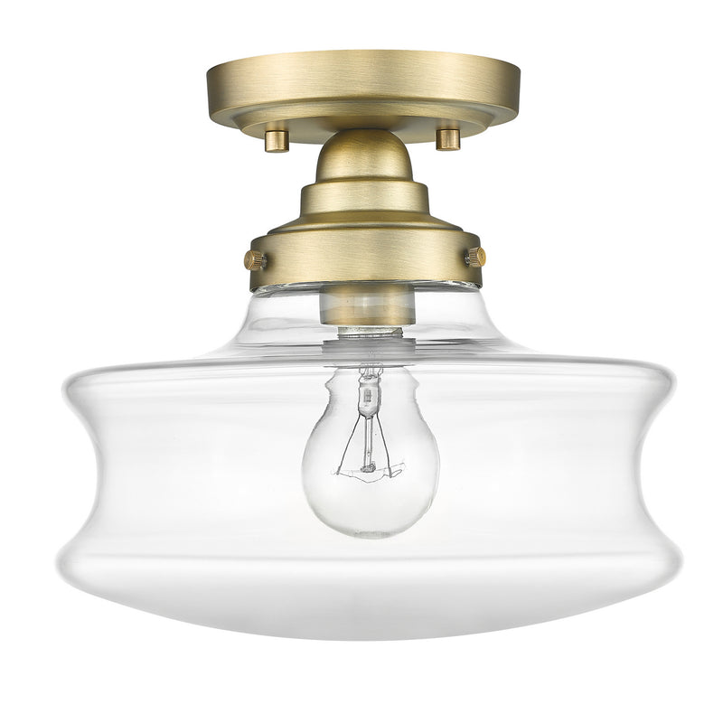 Acclaim Lighting IN20070ATB One Light Convertible Semi-Flush, Antique Brass