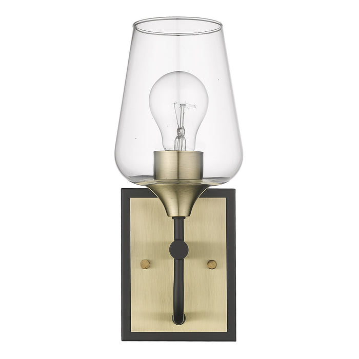 Acclaim Lighting IN40080BK One Light Vanity, Antique Brass and Black
