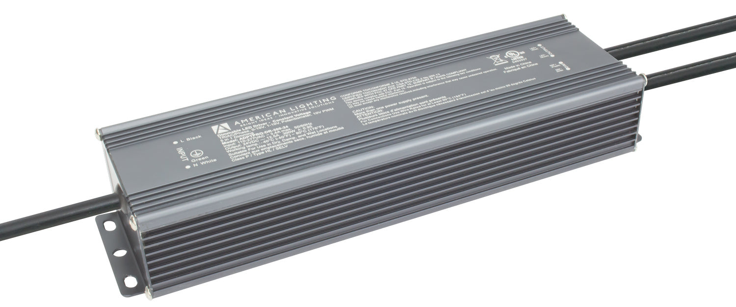 American Lighting ADPTPRO-DR-300-24 Constant Voltage Driver, Black