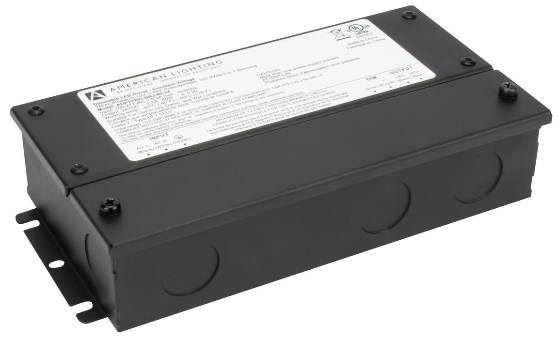 American Lighting ADPTPRO-DRJ-60-24 Constant Voltage Driver w/Junction, Black
