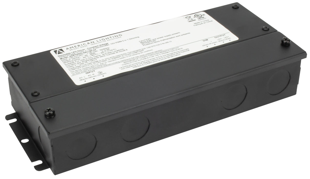American Lighting ADPTPRO-DRJ-96-24 Constant Voltage Driver w/Junction, Black