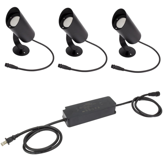 American Lighting SPKPL-LDS-RGBTW-3KIT-BK Landscape 3 Piece Kit, Black
