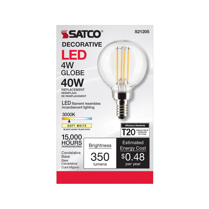Satco S21205 Light Bulb, Clear