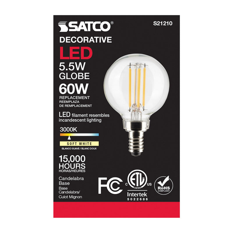 Satco S21210 Light Bulb, Clear