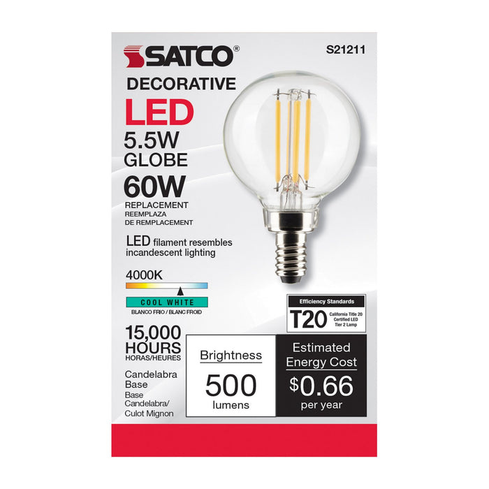 Satco S21211 Light Bulb, Clear