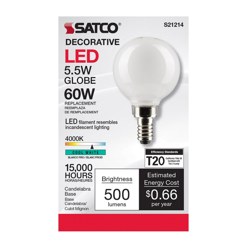 Satco S21214 Light Bulb, White