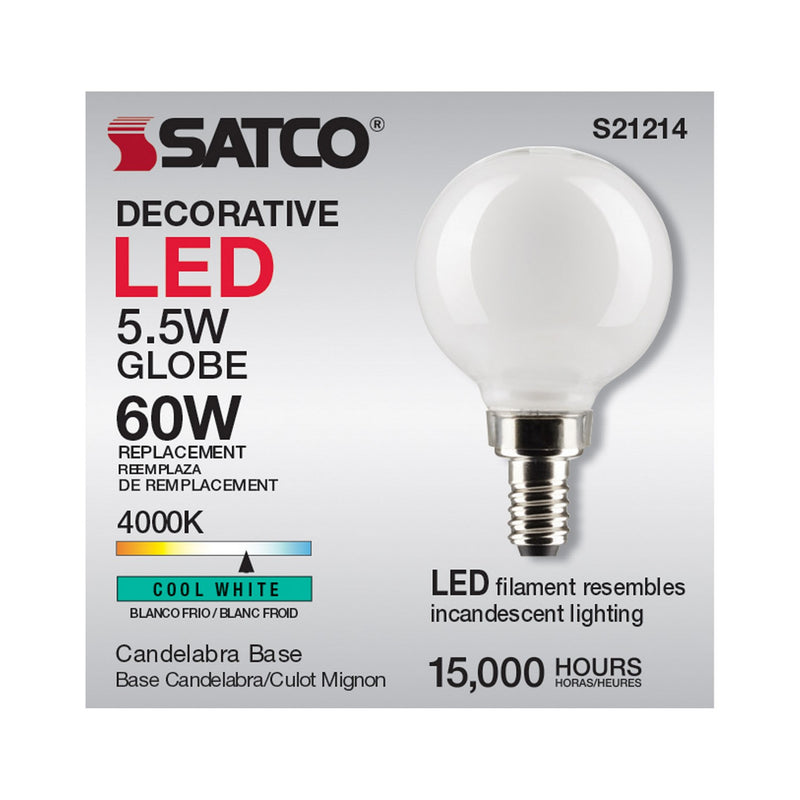 Satco S21214 Light Bulb, White