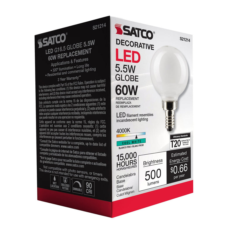 Satco S21214 Light Bulb, White