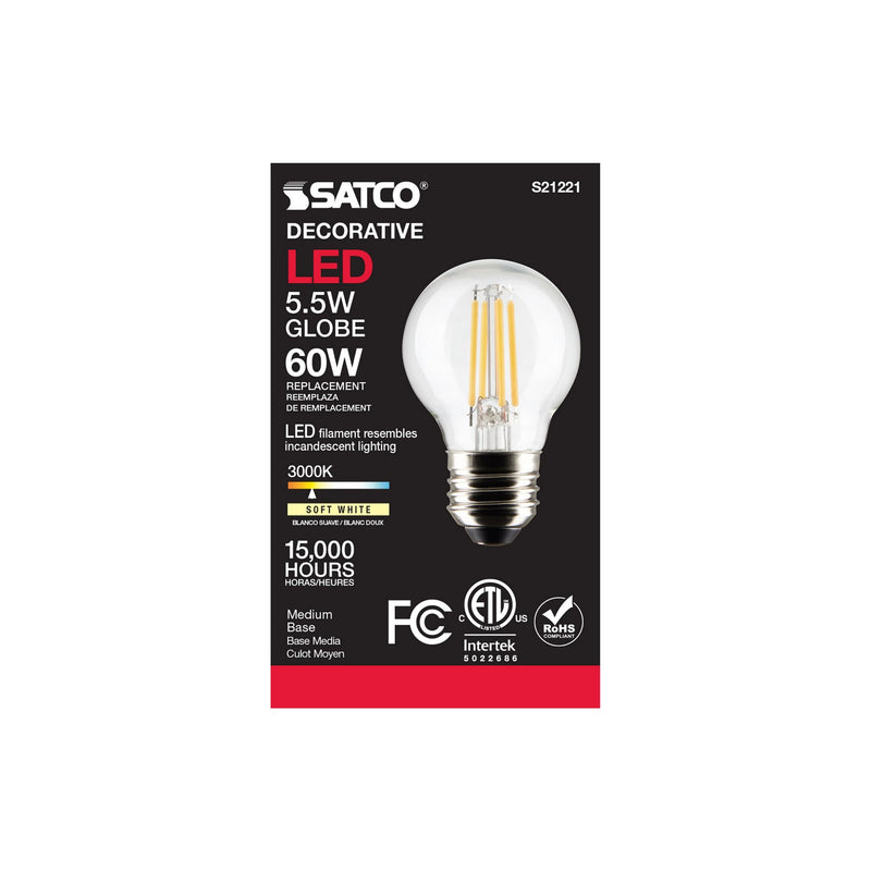 Satco S21221 Light Bulb, Clear